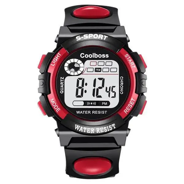 Youthful Military Sports Digital Watch: Active Kids' Stylish Timepiece